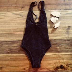 Black Crochet one piece swimsuit🌊✨